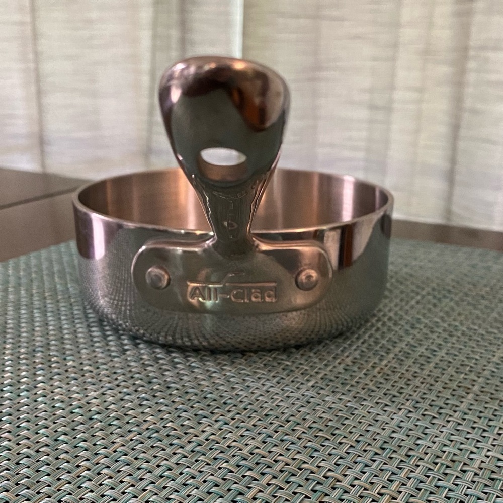 *SOLD*. All-Clad D3 3-Ply Stainless Steel Sauce Pan 1 qt - No Lid